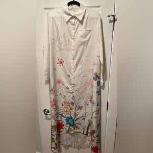 High/low Maxi Shirt-dress (L)